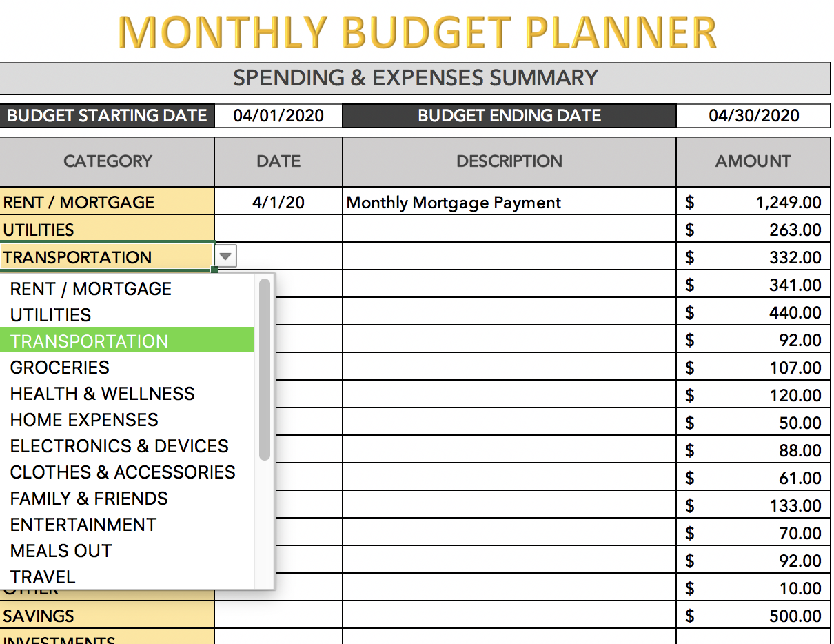 How To Make A Free Printable Monthly Budget Template In Pdf And Excel 